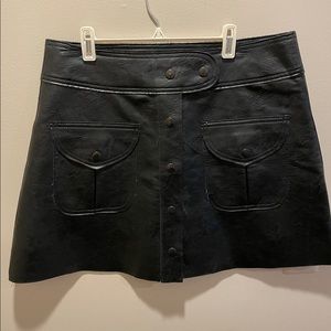 Zara high waisted faux leather mini skirt